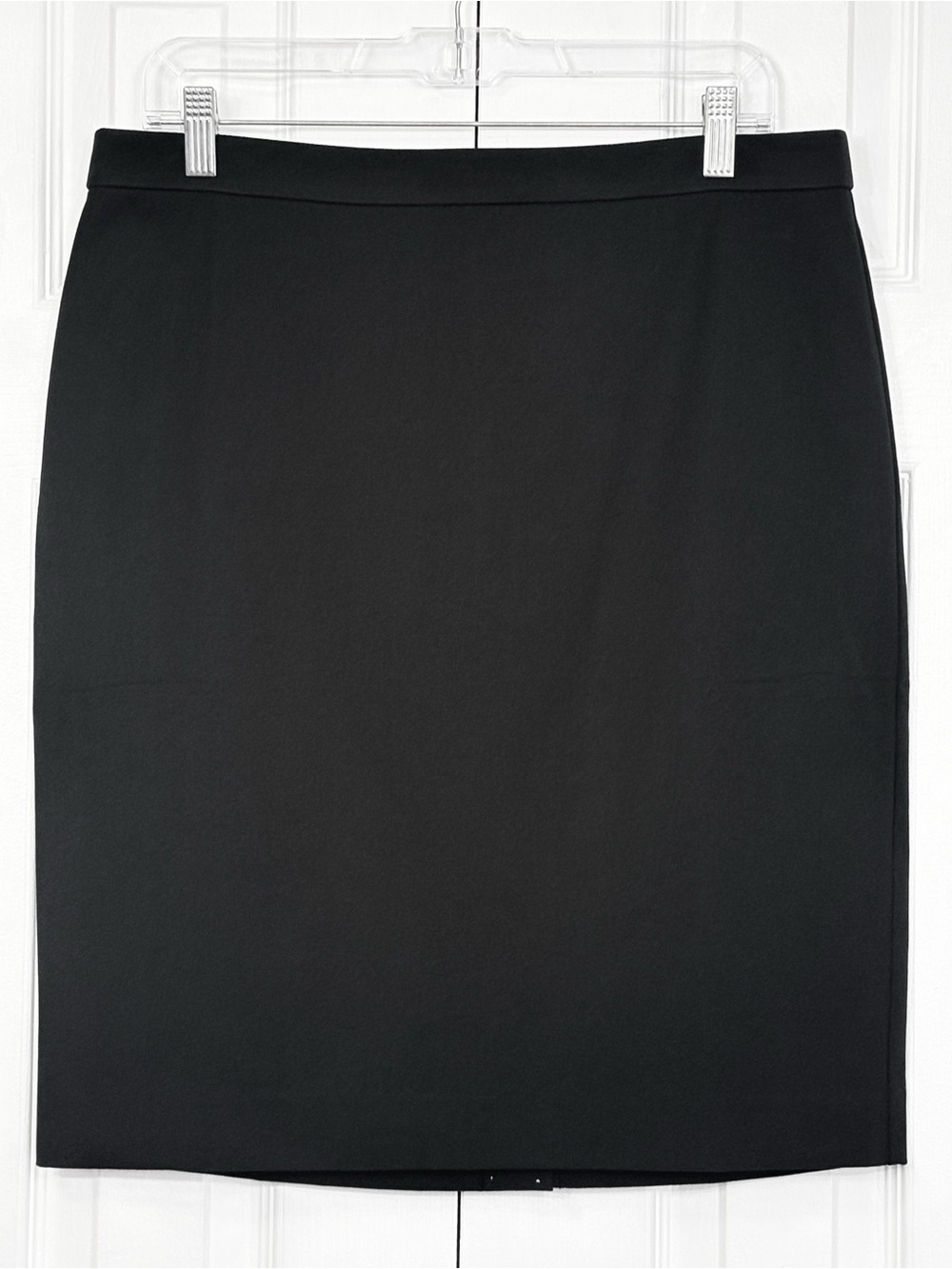 NWT J. Crew Factory Classic Black Stretch Fitted Business Pencil Skirt 12